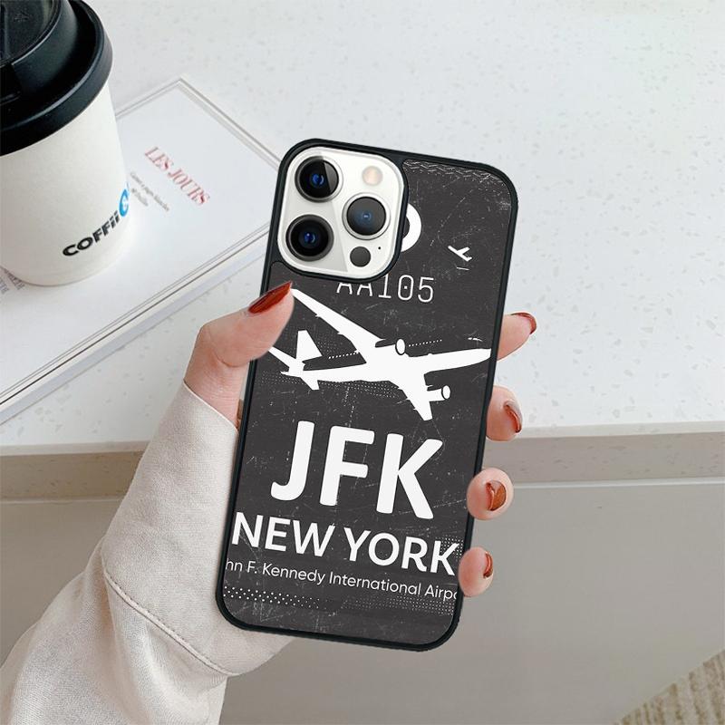 Смешной чехол для телефона с кодом аэропорта для iPhone 17 Air 16 pro max 15 14 plus 12 13 Защитный чехол coque
