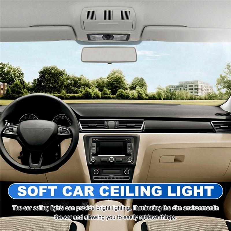2Pcs Front&Rear Roof Reading Light 6Q0947291A 6Q0947613A For VW Polo 9N Touran 02-10 Seat Leon Altea Dome Light Lamp