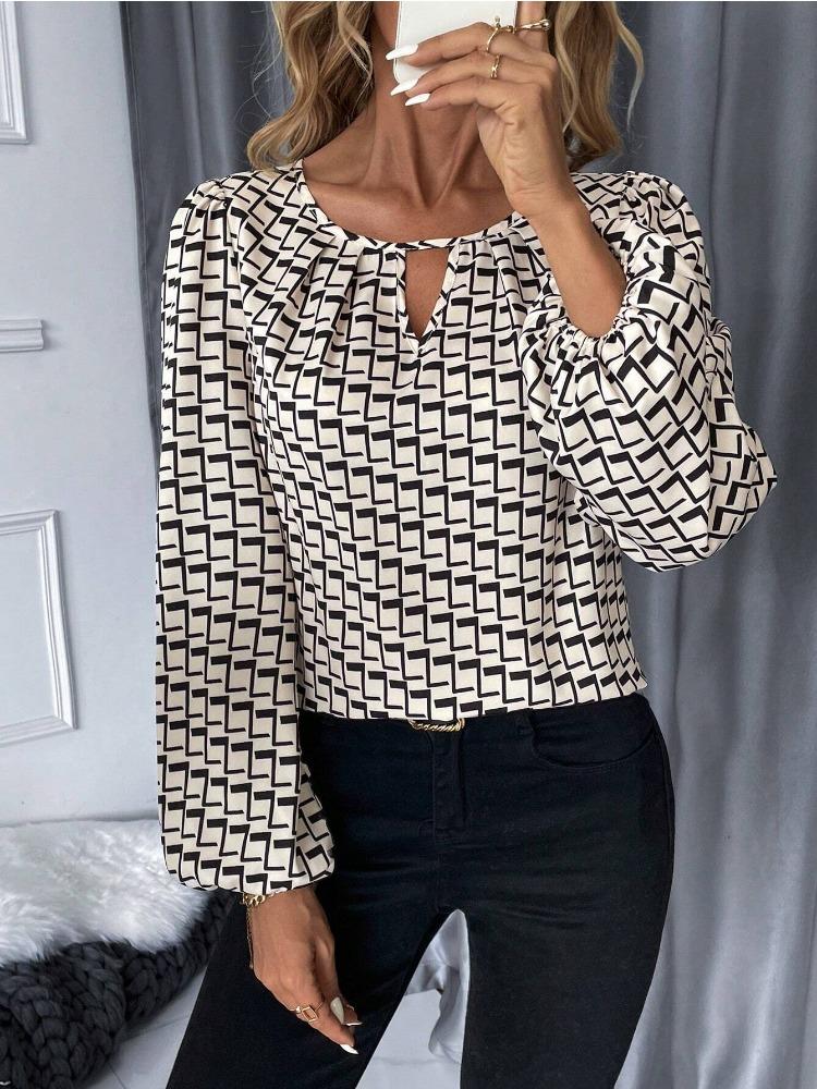 Модные женские повседневные топы, темпераментная элегантная рубашка с длинным рукавом, удобная и универсальная футболка для женщин, элегантная женская одежда