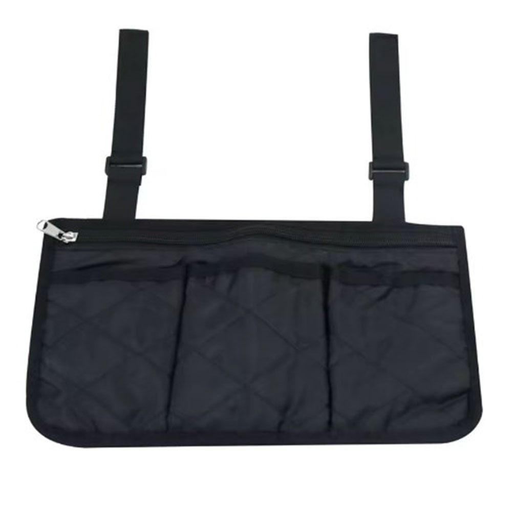 Folding Wheelchair Hanging Bag Multi-pocket Arm Rest Pouch Seat Armrest Side Storage Bag  Walker