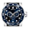 INVICTA Мужские часы Pro Diver Scuba GMT с силиконовым ремешком, синим циферблатом, кварцевые, 45722