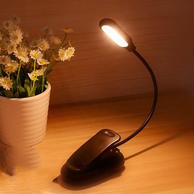 Новый светодиодный светильник для чтения книг с клипсой, гибкий, USB-перезаряжаемый, для кровати, путешествий, стола, ноутбука