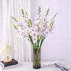 Юшэн Искусственный цветок гладиолуса Реалистичный Искусственный шелковый цветок Дом Офис Свадебная вечеринка В помещении На открытом воздухе Искусственный цветок Цветущее украшение