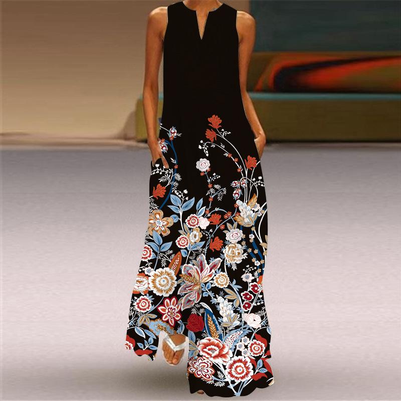 GMXIA Женская мода лето весна повседневные платья без рукавов с v-образным вырезом