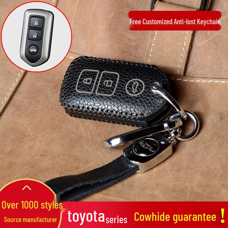 Кожаный чехол для ключа Toyota Camry/Highlander/Yaris/Vios/Hiace