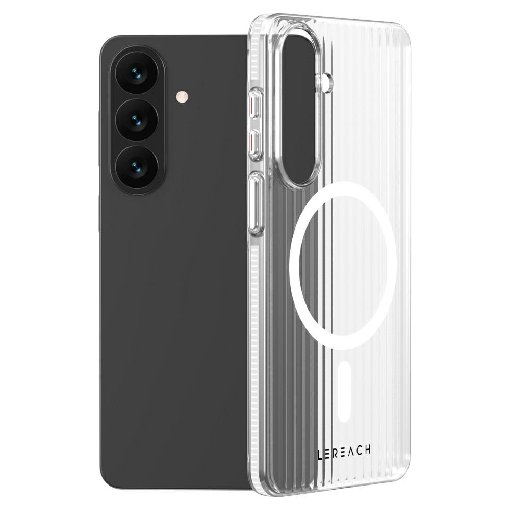 LEREACH TOC Series for Samsung Galaxy S26+ Magnetic Case Flowing Grid PC Phone Cover