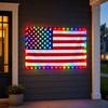 Светодиодный флаг США, 3x5 футов, погодостойкий уличный патриотический флаг с разноцветными светодиодами для украшения на 4 июля, День поминовения, День ветеранов