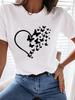 (Asian Size) Tee Geometric Trend Butterfly Top Women Clothing T Shirt Woman Print Fashion Female Short Sleeve Graphic T-shirts