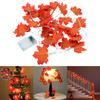Fall Thanksgiving Maple Leaf Lamp Garland Decoration Decor LED Lighted Autumn Leaves Xmas