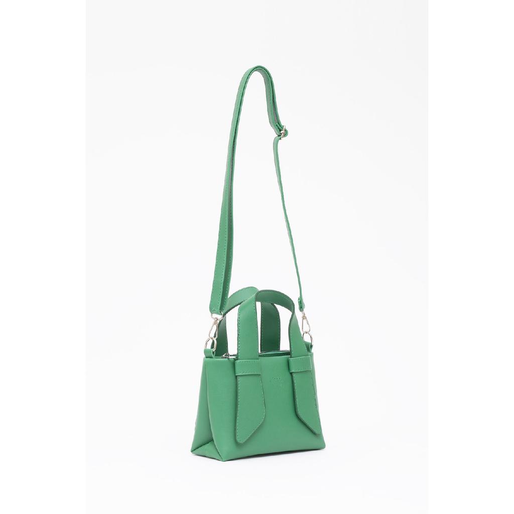 Black Shk60 Artificial Leather Single Compartment Double Handle Handbag And Crossbody Shoulder Bag L:14W:21W:8 Cm