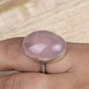Rose Quartz Oval Gemstone Ring, Handmade Designer Ring, Birthstone Ring, Silver Jewelry, Bezel Ring, 925 Sterling Silver