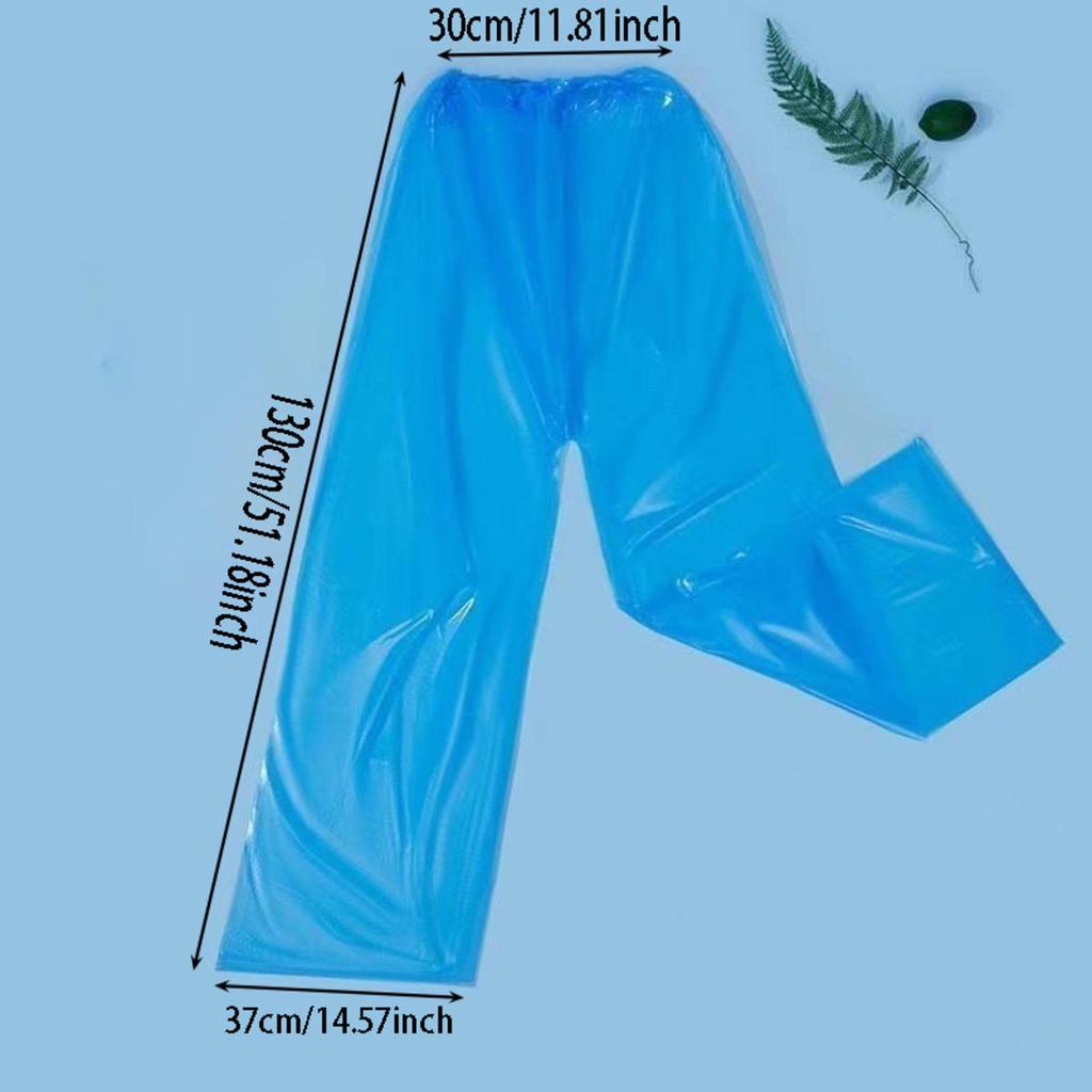 Водонепроницаемые одноразовые прозрачные ПЭ брюки для рыбалки, защита ног от дождя, раздельный плащ-дождевик, дождевой костюм, для туризма, путешествий, велоспорта