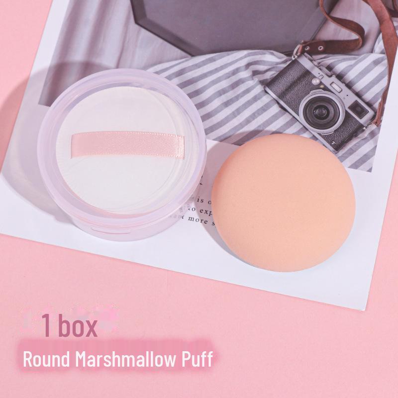 Пуховка для пудры-кушона двойного назначения с коробкой для хранения