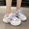 Net Celebrity Thick Soled Daddy Women Shoes 2025 Spring Summer New Breathable Leisure Running Small White Shoes Student Shoes