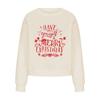 Women's Casual Fashion Christmas Printed Long Sleeve O-Neck Pullover Top