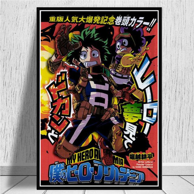 Japanese Anime My Hero Academia Poster Pictures Wall Canvas Art Print Cartoon Painting for Living Room Home Decor Cuadros