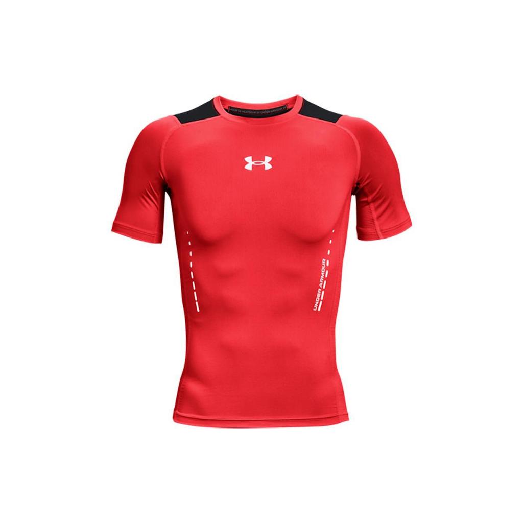 Under Armour Мужская компрессионная футболка с принтом логотипа Красная 1370657-628