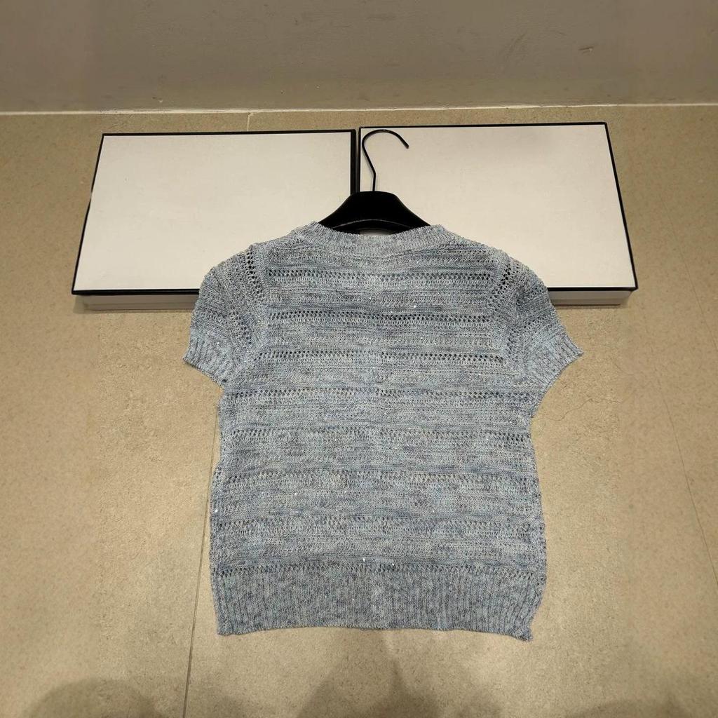 Summer Style Women's Short Sleeve Knit Cardigan – Round Neck, Single-Breasted, Versatile Fashion