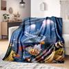 Underwater World Fish Dolphin Pattern Print Soft Flannel Blanket Sheet Sofa Office Air Conditioner Throw Blanket Gift