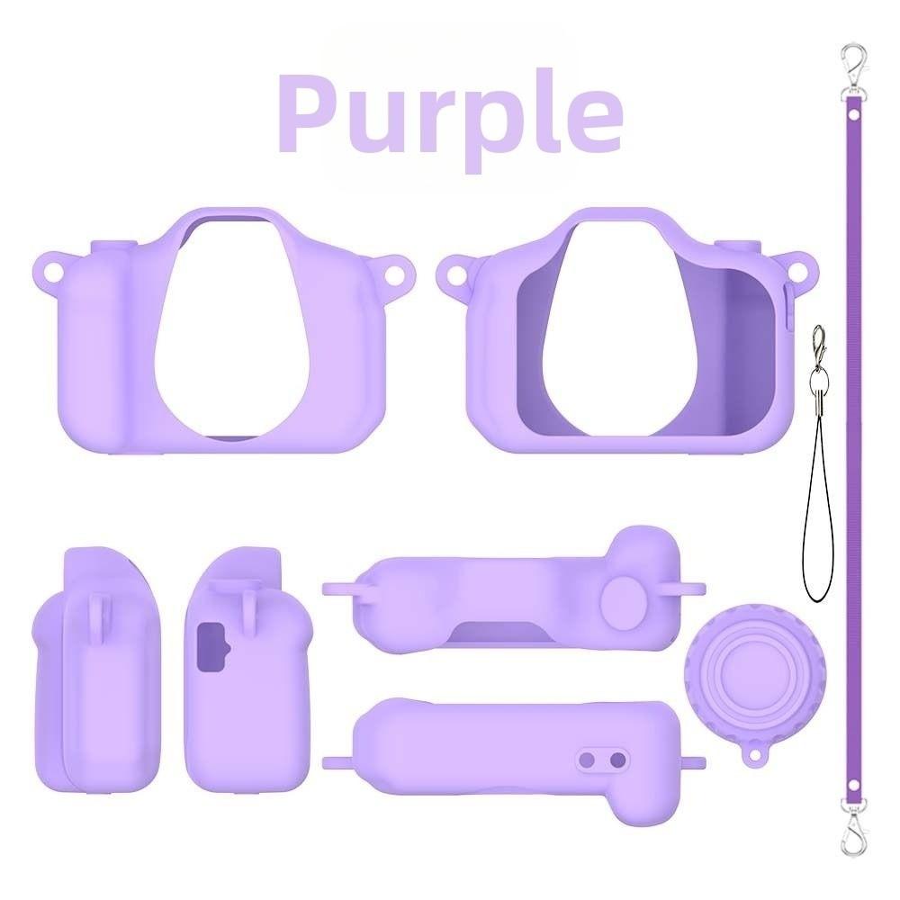 Silicone Protective Case Shockproof with Lanyard Lens Cap Camera Cover Anti-Scratch Protector Sleeve for Seckton X2 Camera