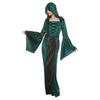 Women Wizard Costume Lady Witch Medieval Ghost Halloween Costume For Adult