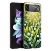 Прозрачный жесткий чехол для телефона с рисунком Ландыш для Samsung Galaxy Z Flip 7 6 5 4 Черная крышка для Galaxy Z Flip3 Складная сумка
