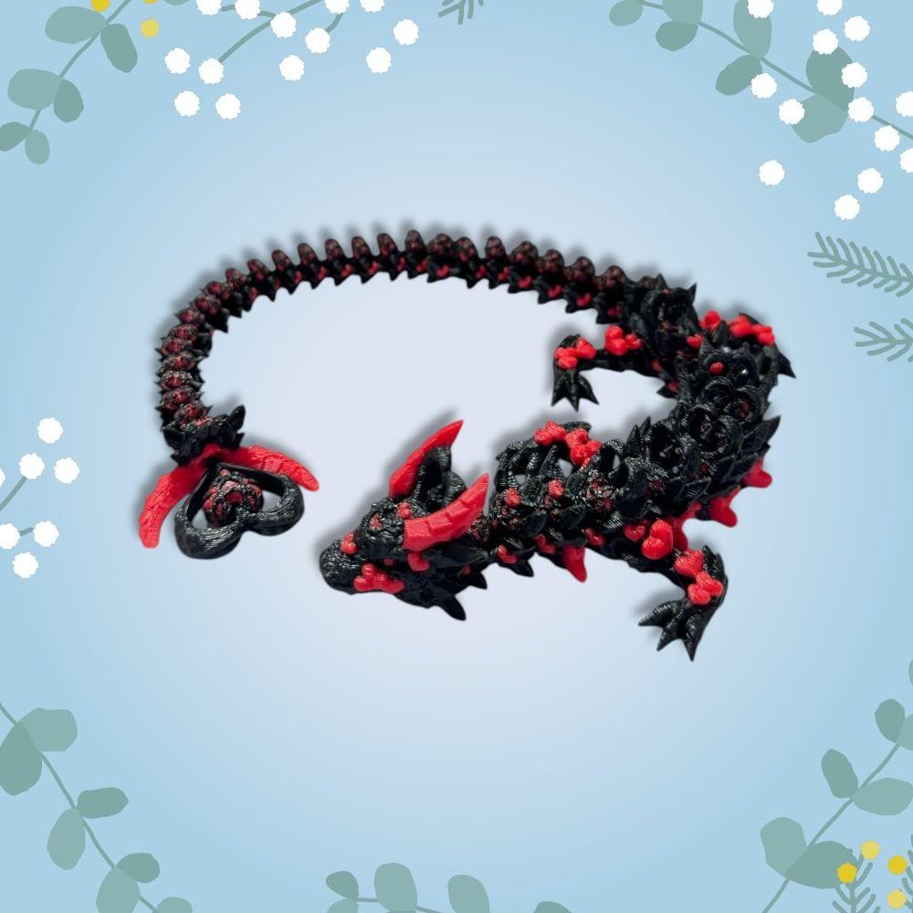 Китайский Дракон 3D-печать Дракон Имитация Глаза 3D Шарнирный Дракон Игрушки Детский Подарок