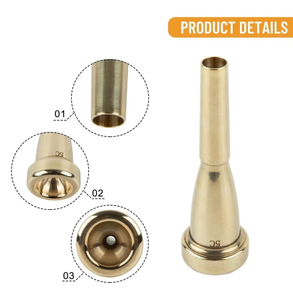 3C/5C/7C Mouthpieces Musical Instrument Accessories Universal Performance Trumpet Mouthpieces Bullet-Tip Trumpet Mouthpieces