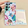 Phone Cover Case for Samsung Galaxy S25 Edge S22 FE S20 Plus Note 20 Ultra 10 S26 S21 S24 S23 Ultra Cute Crayons Shinchan