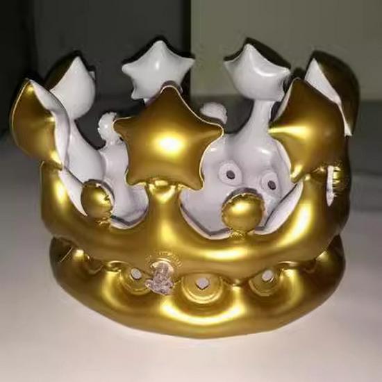 Надувная Корона - Игрушка для Детей, Подарок на День Рождения, Аксессуар для Костюма, Креативная Интерактивная Игра