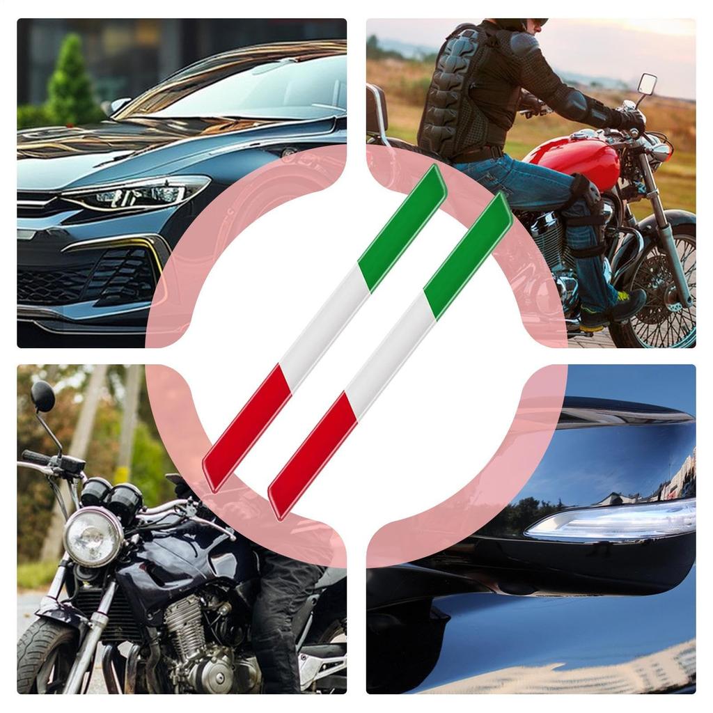 Italian Flag Sticker for Car - Truck Decor Sticker - 3D Adhesive Graphic for