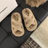 New Style Comfort Shoes for Women All-Match Roman Buckle Strap Clogs with Heel Flip Flops Platform Suit Female Beige Cross-Shoes