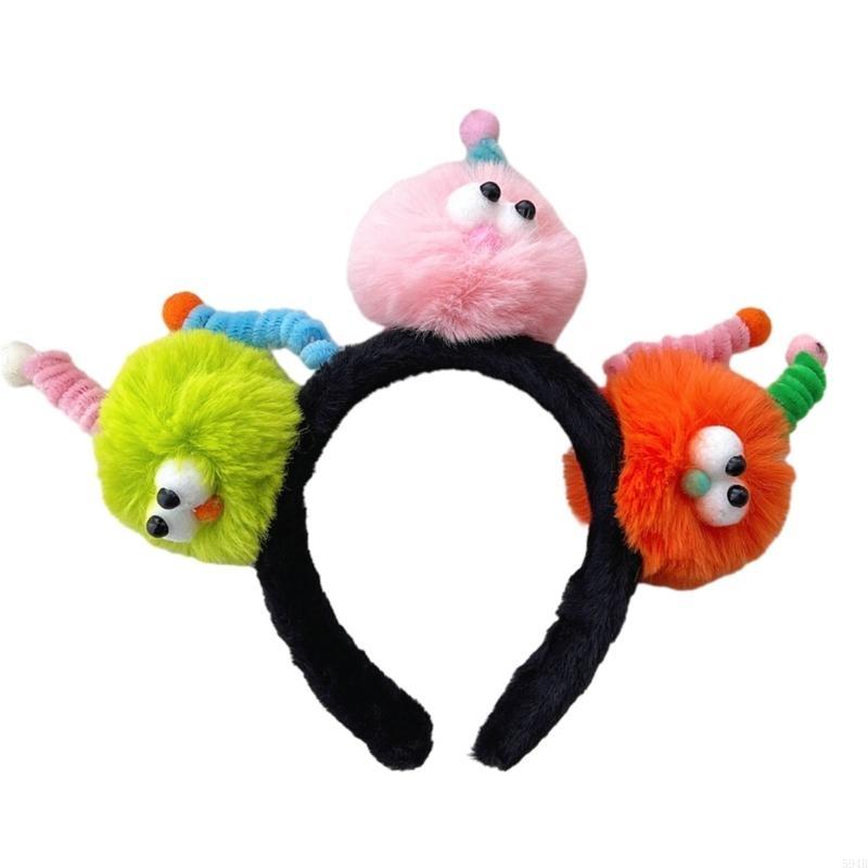 Милая плюшевая забавная повязка на голову с антенной в виде сердца для девочек, креативные аксессуары для волос, повязка на голову для макияжа для девочек