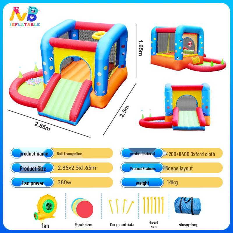 Kids' Outdoor Inflatable Water Slide & Castle Playground
