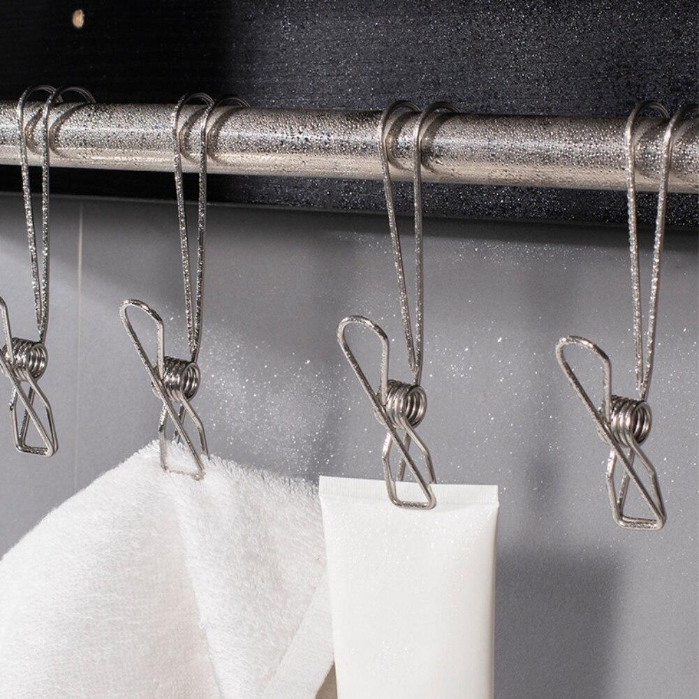 Зажимы 5 шт., длинный хвост из нержавеющей стали для кухни, ванной комнаты, офиса