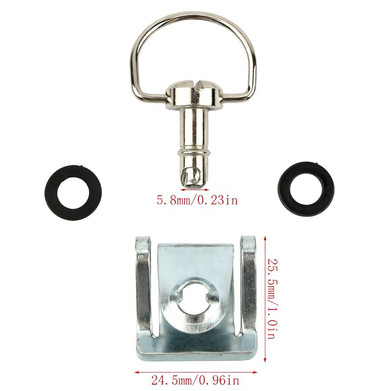 17mm Motorcycle Quick Release Screws 1/4 D-Ring Turn Race Fairing Fasteners Secure Lock for Motorbike Body Panel Fix