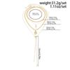 Ingemark 3Pcs/Set Trendy Creative Y-Shaped Tassel Necklace Gold Color Cross Rhinestone Pendant Necklace Aesthetics Jewelry Gifts