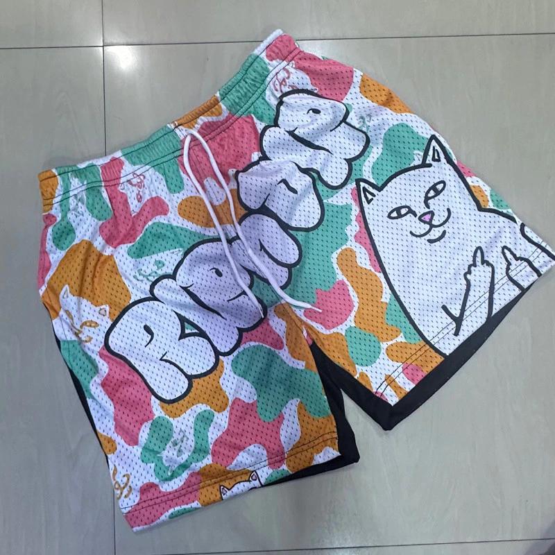 CAT Star Muay Thai Training Kickboxing Boxing Print Shorts Martial Art Boxer Unisex Men Women Kid Pants Fighting Fitness Gym Sport Workout