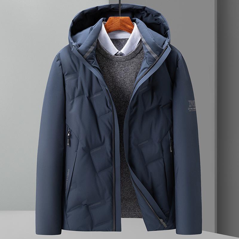 Мужская зимняя куртка с капюшоном, теплая и холодная, утолщенная, для среднего возраста и молодежи, модный повседневный топ