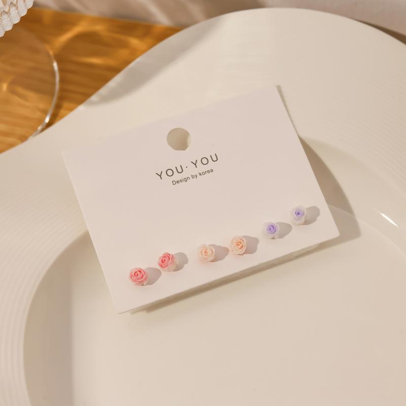 1 Набор Простой и Компактный Набор Сережек-Игл Любовь Геометрическая Комбинация Сережек Милые Сладкие и Универсальные Серьги