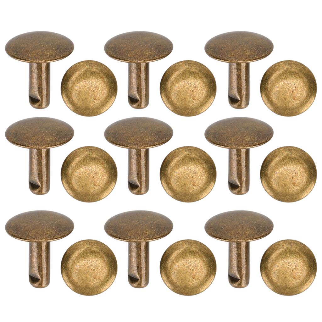 200 комплектов двойных заклепок круглых гвоздей для джинсов, пуговиц, кожаной обуви, сумок, одежды