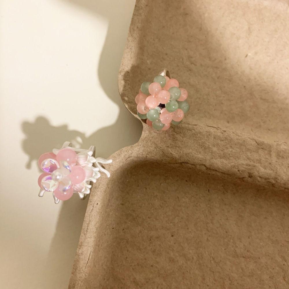 Flower Drip Oil Flower Ring Sweet Irregular Ring Temperament Enamel Finger Ring  Gift