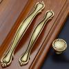 Light Luxury Antique Brass Cabinet Handles Vintage Knobs Drawer Pulls  Cupboard Decorative