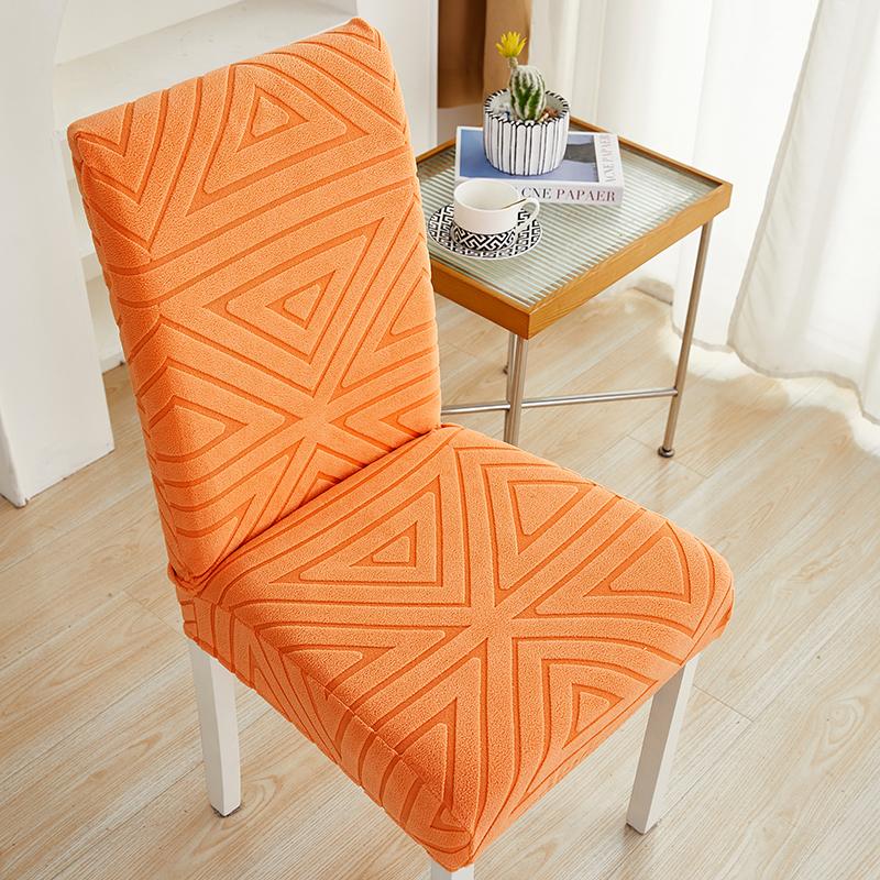 Thicken Fabric Chair Cover Jacquard Seat Cover Big Elasticity Chair Protector Chair Cover for Dining Room Wedding Office Banquet