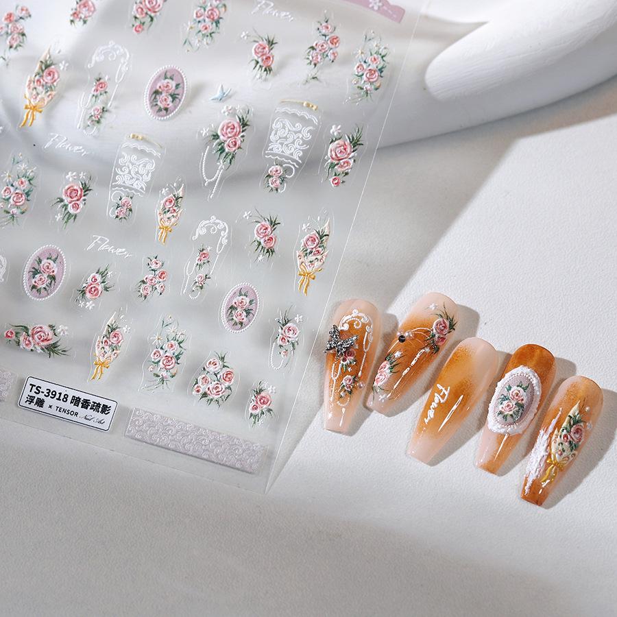 ТЕНЗОР Мультяшные наклейки для ногтей: Милый, Тонкий, Гибкий, Самоклеящийся, Прозрачный Арт с Долгоиграющим Ароматом, TS-3918.