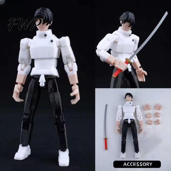 Articulated Anime Toy 3D Printed Character Figure, Movable Joints Action Figure with Accessories, Animation Model Ornament, Collectible Gift for Fans
