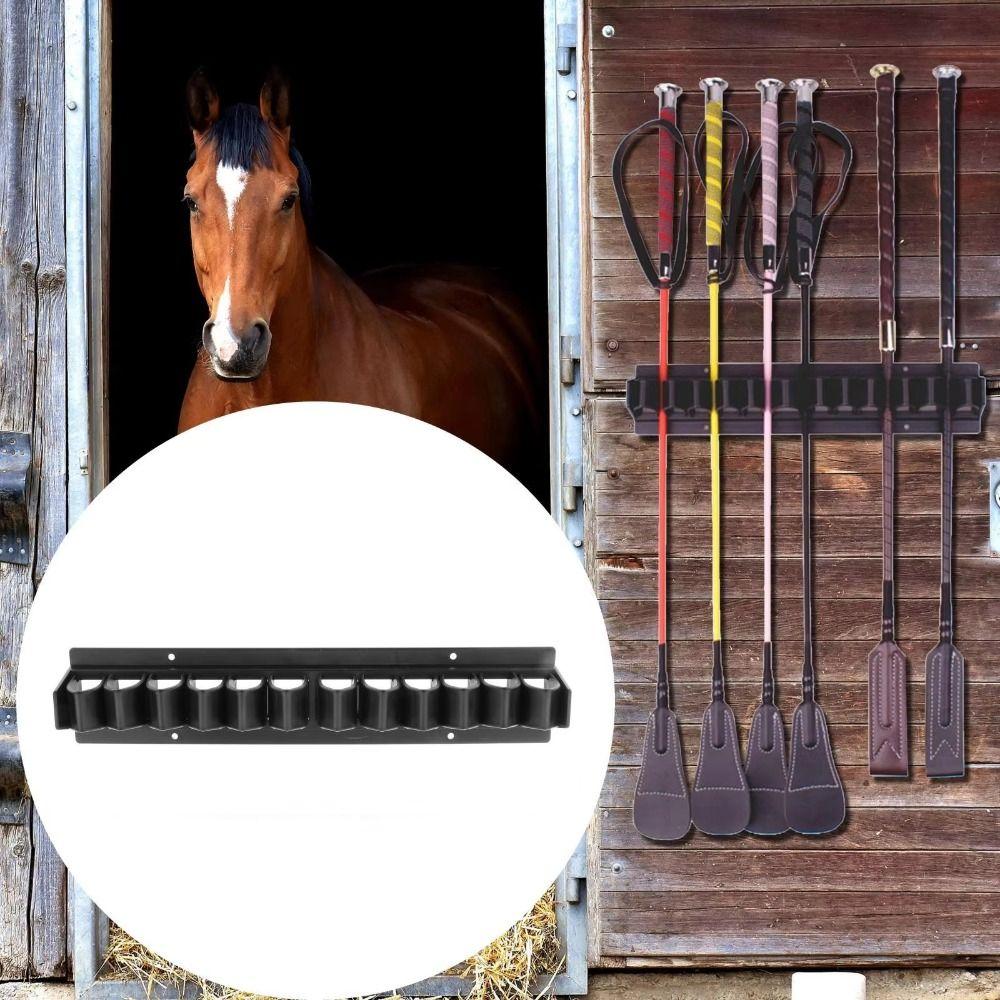 1Pcs 12 Slots Whip Rack Wall Mounted Horse Whip Holder  Equestrian Riding Equipment Accessories