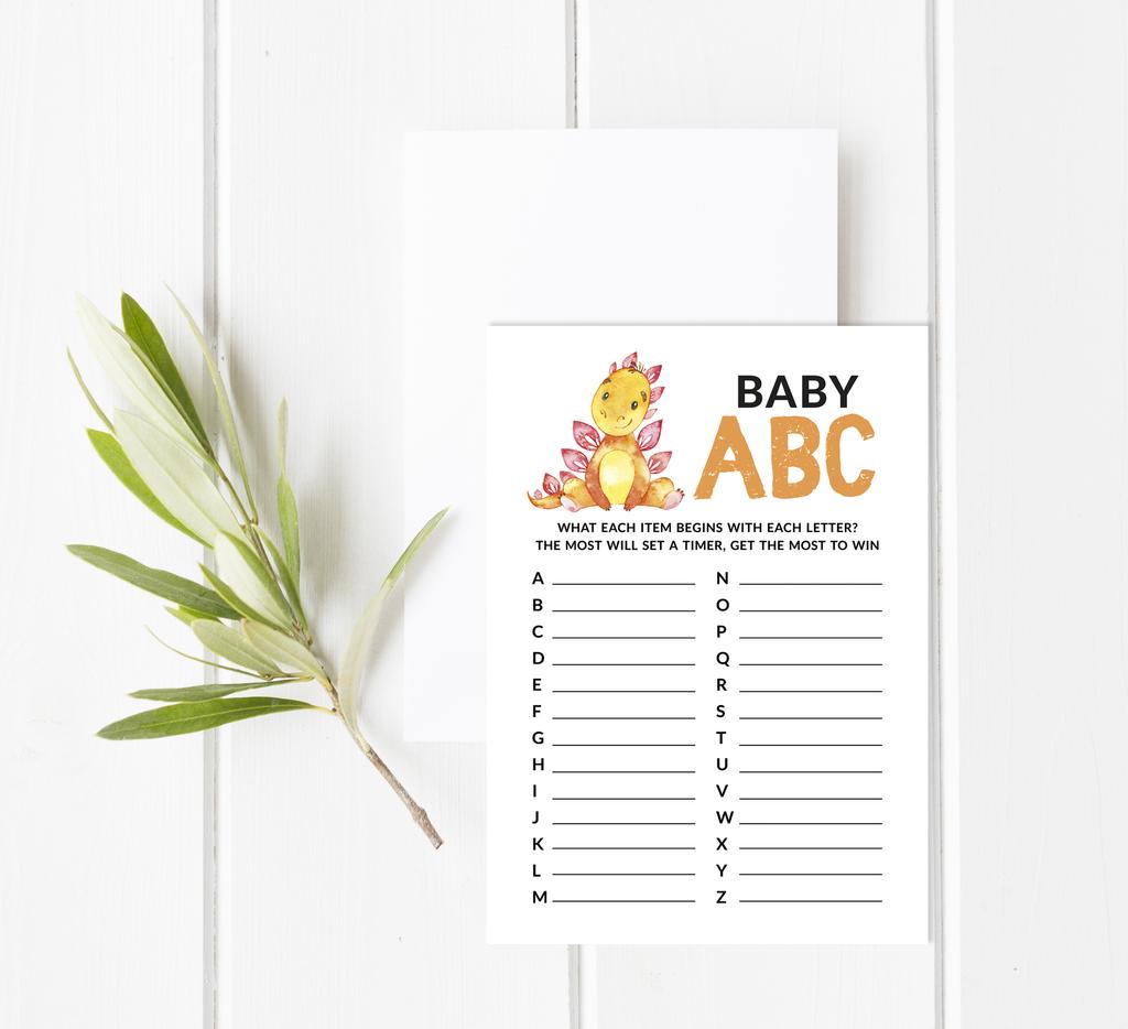 Inkdotpot Игровой набор для детского душа из 50 игр BabyA AlphabetA ABCA Игра Динозавр Джунгли Животные Вечеринка