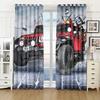 Красные 3D печатные спортивные автомобильные шторы для спальни для гостиной, спальни, тонкие шторы, оконные шторы, тканевые занавески, 2 шт.