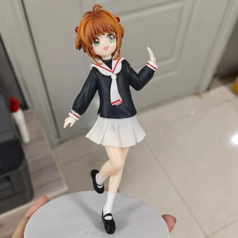 Фигурки из аниме Cardcaptor Sakura Сакура Киномото Томойо Дайдодзи Школьная форма Стоячая 16 см Коллекционная модель для фанатов аниме